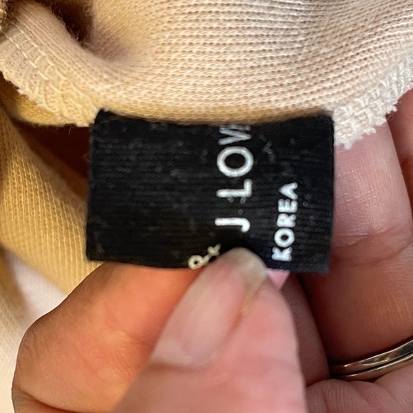 LOVE & J LOVE Fleece Frilled Collar Midi Beige Dress Sz Sm - Made In Korea - Picture 5 of 7